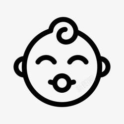 男孩icon婴儿小奶嘴图标高清图片