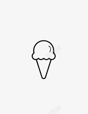 甜筒冰淇淋面包店糖果图标图标