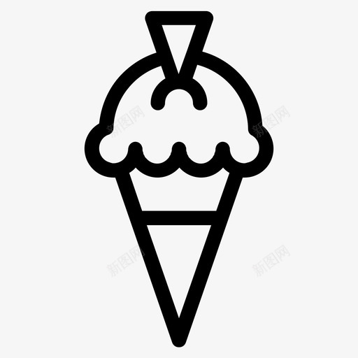 冰激凌蛋卷威化底美味图标svg_新图网 https://ixintu.com 冰淇淋 冰激凌蛋卷 冷 冷冻 夏季 威化底 孩子们最喜欢的 甜点 美味 脆