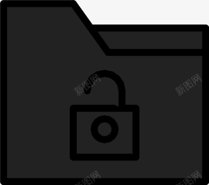 解锁文件夹设置安全性图标图标