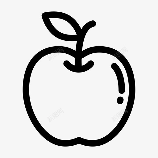 苹果麦金塔果汁图标svg_新图网 https://ixintu.com 健康 天然 带叶苹果 新鲜苹果 果汁 水果 水果和蔬菜 苹果 苹果酒 酥脆 麦金塔