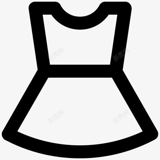 连衣裙衣服大胆的线条图标svg_新图网 https://ixintu.com 衣服大胆的线条图标 连衣裙