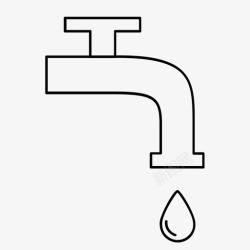 曝气水龙头水槽水管图标高清图片