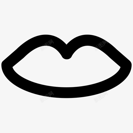 嘴唇时尚大胆的线条图标svg_新图网 https://ixintu.com 嘴唇 时尚大胆的线条图标