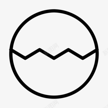 圆系列之字形抽象圆图标图标