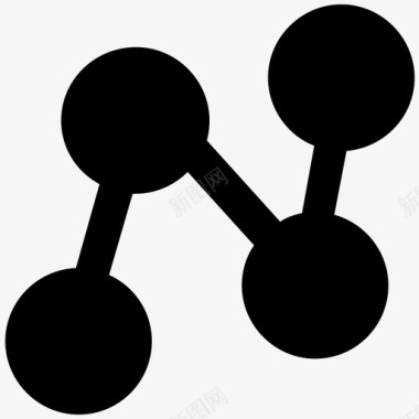 分子结构科学大胆的固体图标图标