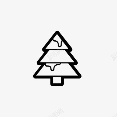 松树圣诞节树林图标图标
