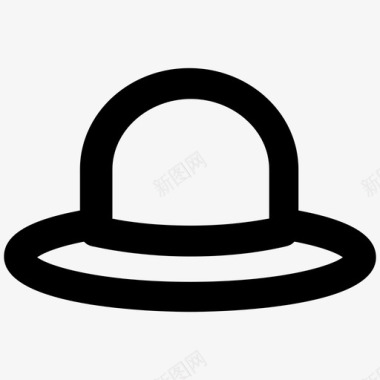 帽子衣服大胆的线条图标图标