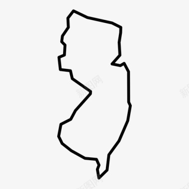 新泽西州州海洋图标图标