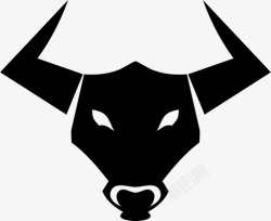 十二生肖牛牛头强壮公羊图标高清图片