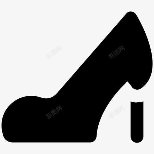 女士高跟鞋时尚大胆的固体图标svg_新图网 https://ixintu.com 女士高跟鞋 时尚大胆的固体图标