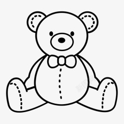 填充概述泰迪熊玩具填充图标高清图片