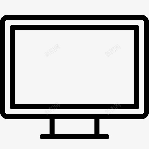 显示器物品计算机图标svg_新图网 https://ixintu.com 对象 屏幕 平滑线设备 显示器 材料 物品 计算机 设备 项目