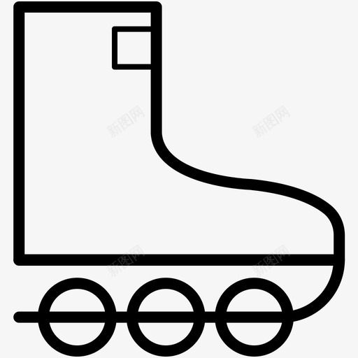 溜冰鞋轮子运动图标svg_新图网 https://ixintu.com 健身矢量线图标 溜冰鞋 滑梯 轮子 轮滑鞋 运动