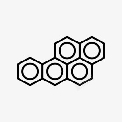 合成六边形高分子合成结构图标高清图片