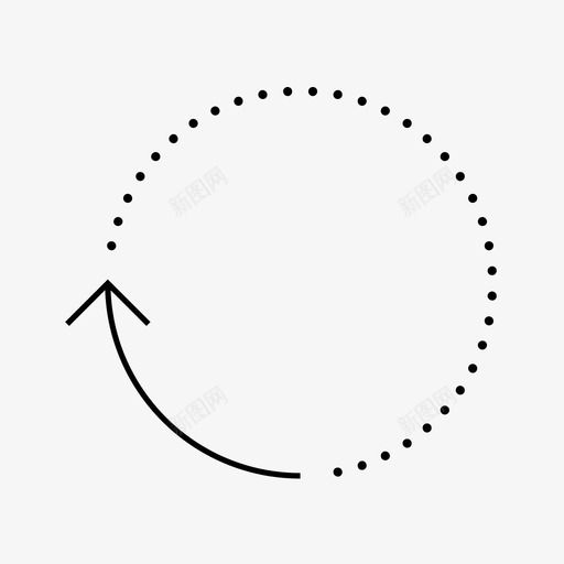 箭头拱门圆图标svg_新图网 https://ixintu.com 圆 拱门 指示器 方向 旋转 标记 移动 箭头 绘图