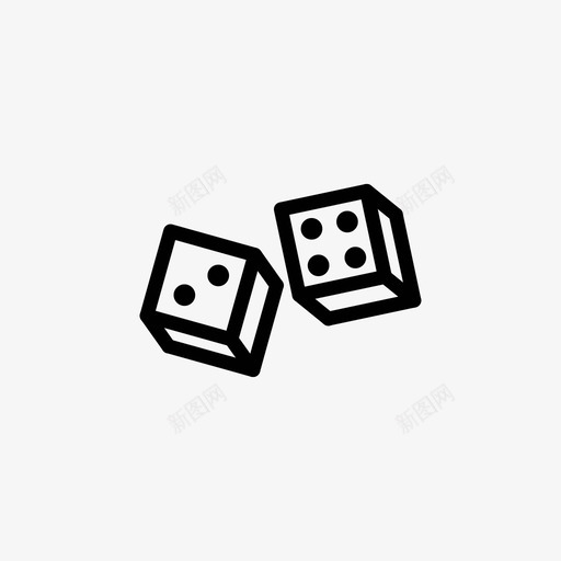 骰子方块赌博图标svg_新图网 https://ixintu.com 掷 数字 方块 游戏 玩 纹身 赌博 骰子