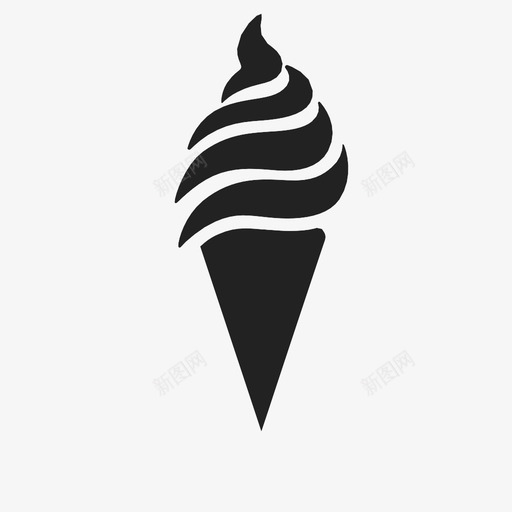 冰淇淋筒甜的夏天图标svg_新图网 https://ixintu.com 冰淇淋筒 冰箱 凉爽 夏天 条纹 水 牛奶 甜的