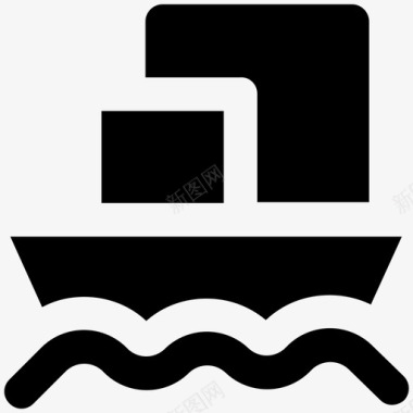 船帆船码头图标图标