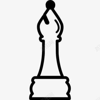 主教象棋棋子轮廓肖像图标图标