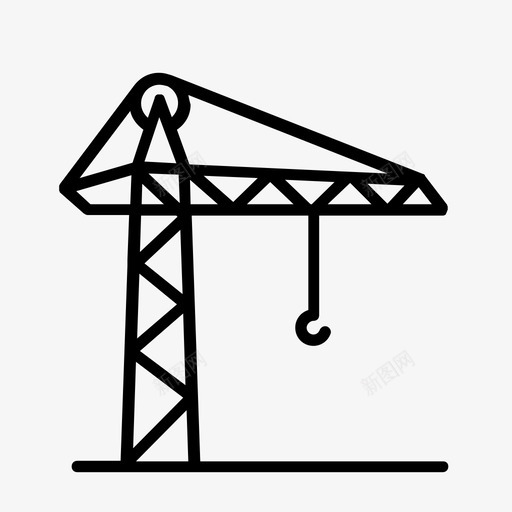 起重机破碎建造图标svg_新图网 https://ixintu.com 制造 地产 建造 摧毁 港口 物流图标 生活 破碎 起重机