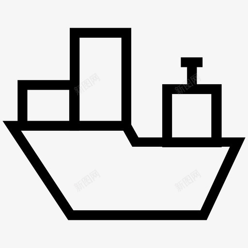 货船物流配送线图标svg_新图网 https://ixintu.com 物流配送线图标 货船