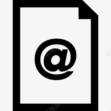 电子邮件文档界面带有阿罗巴符号的纸张符号数据图标图标