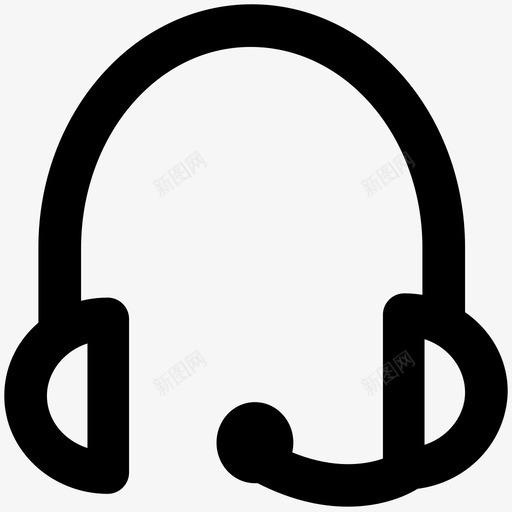 耳机电子音乐图标svg_新图网 https://ixintu.com 声音 插件 电子 耳机 质量 音乐 音乐粗体线图标