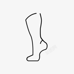 膝盖长袜袜子鞋子网布图标高清图片