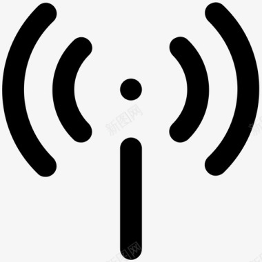 wifi信号酒店和餐厅醒目的实心图标图标