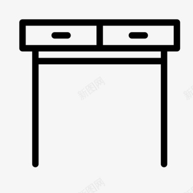 控制台桌抽屉桌子图标图标
