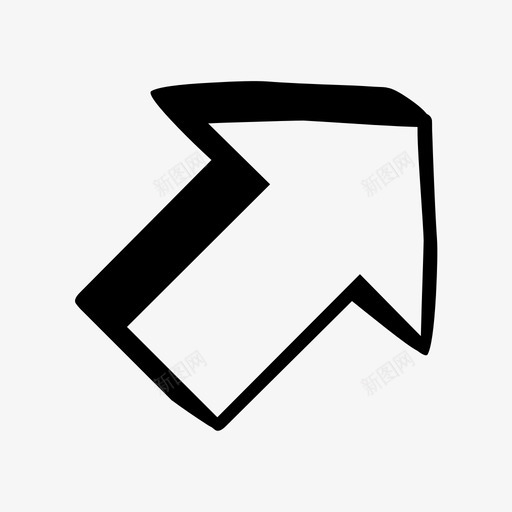 箭头向东白色图标svg_新图网 https://ixintu.com 光标 前方路径 向东 向右移动 方向 沿此 白色 箭头 绘制集23d 车道合并