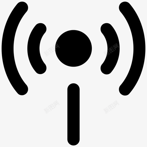 wifi信号电子产品粗体实心图标svg_新图网 https://ixintu.com wifi信号 电子产品粗体实心图标