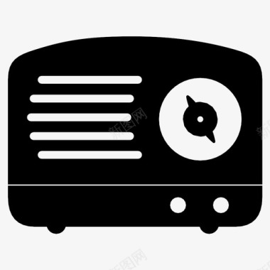 收音机复古收音机打开图标图标