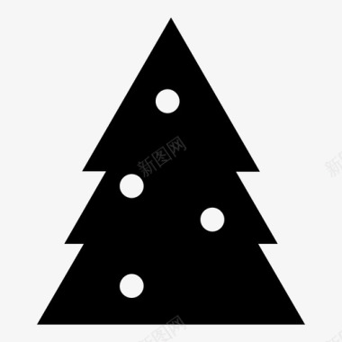 圣诞树季节性树液图标图标