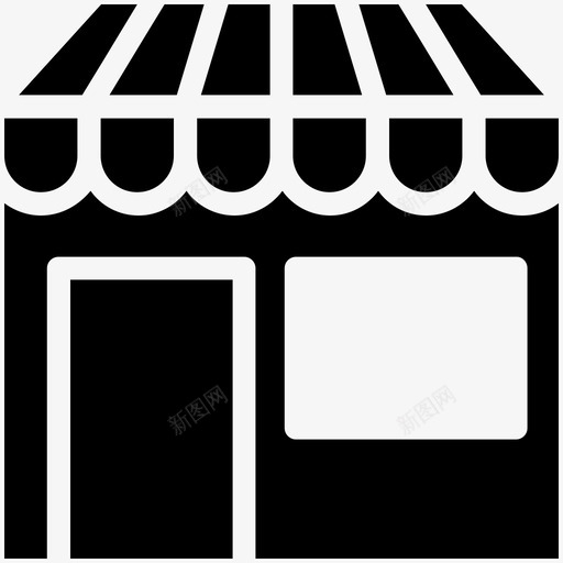 商店商业客户图标svg_新图网 https://ixintu.com 发廊酷矢量图标 商业 商品 商店 客户 市场 购物商店 零售商店