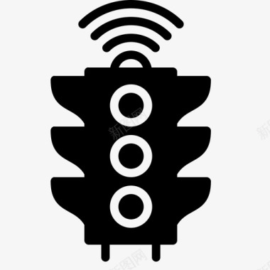 交通信号警告停车灯图标图标