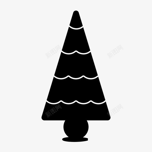 几何圣诞树庆祝装饰图标svg_新图网 https://ixintu.com 几何圣诞树 圣诞树 庆祝 松树 节日 装饰