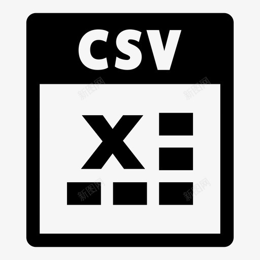 csv文件电子表格导入图标svg_新图网 https://ixintu.com csv文件 导入 导出 扩展名 数据 文件格式2 文档 格式 电子表格 表格