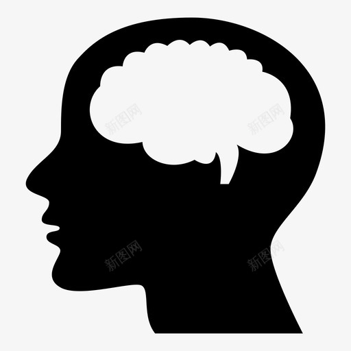 脑与头神经学智能图标svg_新图网 https://ixintu.com 人 创造性 头骨 思想 教育科学3 智能 甘 神经学 脑与头 脸 身体