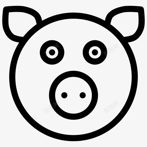 猪动物熏肉图标svg_新图网 https://ixintu.com 农业 农业和园艺 农场 动物 熏肉 牲畜 猪 自然 食品