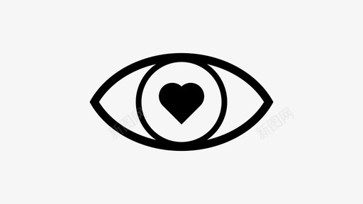 心的眼睛爱的看图标svg_新图网 https://ixintu.com 凝视 在爱中 心的眼睛 爱 爱的 看 视觉