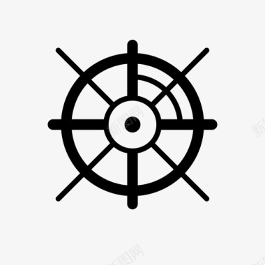 舵手船轮白舵图标图标