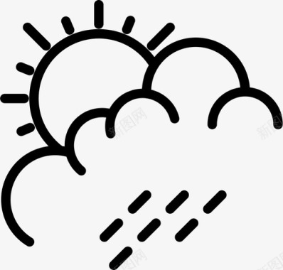 夏雨天空阵雨图标图标