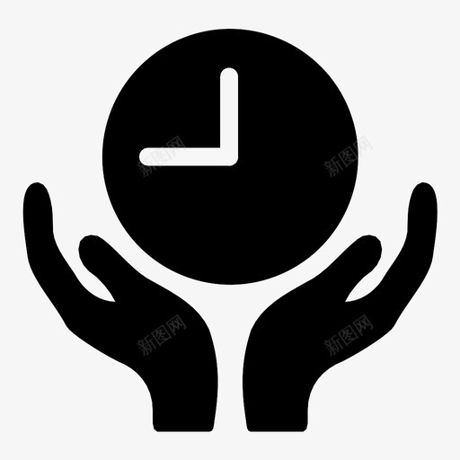 时间管理时间分配计时图标svg_新图网 https://ixintu.com 保管 保险 手 措施 支持 时间分配 时间管理 监督 管理 计时