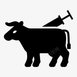 牛药兽医兽医诊所公牛治疗图标高清图片
