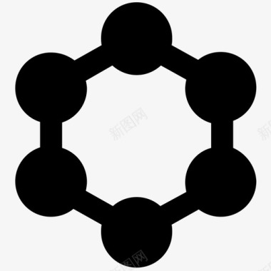 分子医学上大胆的固体图标图标