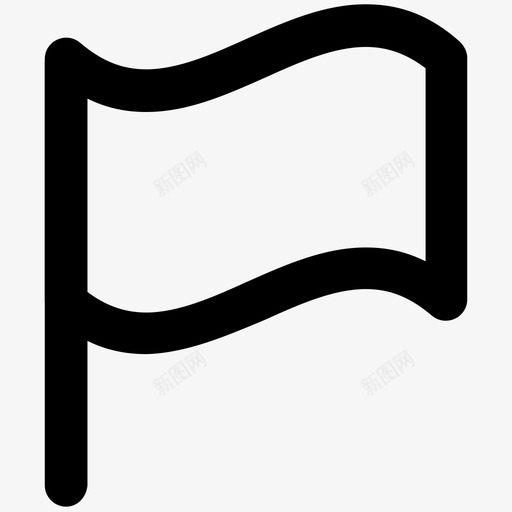 旗帜夏季粗体线条图标svg_新图网 https://ixintu.com 夏季粗体线条图标 旗帜
