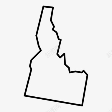 爱达荷州美国城市图标图标