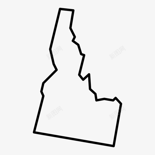 爱达荷州美国城市图标svg_新图网 https://ixintu.com 位置 地图 地点 城市 娱乐 山脉 州 爱达荷州 美国 美国州地图